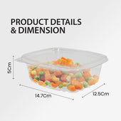 Genpak - Hinged Deli Container - Clear - 12oz - AD12 Genpak - Hinged Deli Container - Clear - 12oz - AD12