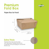 Eco-Craze - #9 Kraft Paper Fold Box - PFB09-K Eco-Craze - #9 Kraft Paper Fold Box - PFB09-K