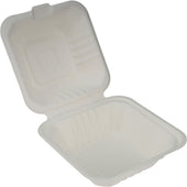 Eco-Craze Bagasse Clamshell Container - 6 Eco-Craze Bagasse Clamshell Container - 6
