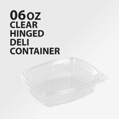 Genpak - Hinged Deli Container - Clear - 6oz - AD06 Genpak - Hinged Deli Container - Clear - 6oz - AD06