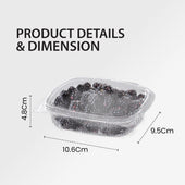 Genpak - Hinged Deli Container - Clear - 6oz - AD06 Genpak - Hinged Deli Container - Clear - 6oz - AD06