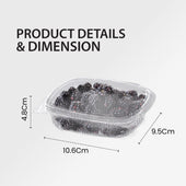 Genpak - Hinged Deli Container - Clear - 6oz - AD06 Genpak - Hinged Deli Container - Clear - 6oz - AD06