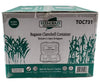 Eco-Craze - Bagasse Clamshell Container - 9X6 - 2 Comp