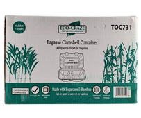 Eco-Craze - Bagasse Clamshell Container - 9X6 - 2 Comp Eco-Craze - Bagasse Clamshell Container - 9X6 - 2 Comp