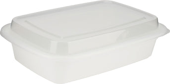 Value+ - 32oz Rectangular White Plastic Container Value+ - 32oz Rectangular White Plastic Container