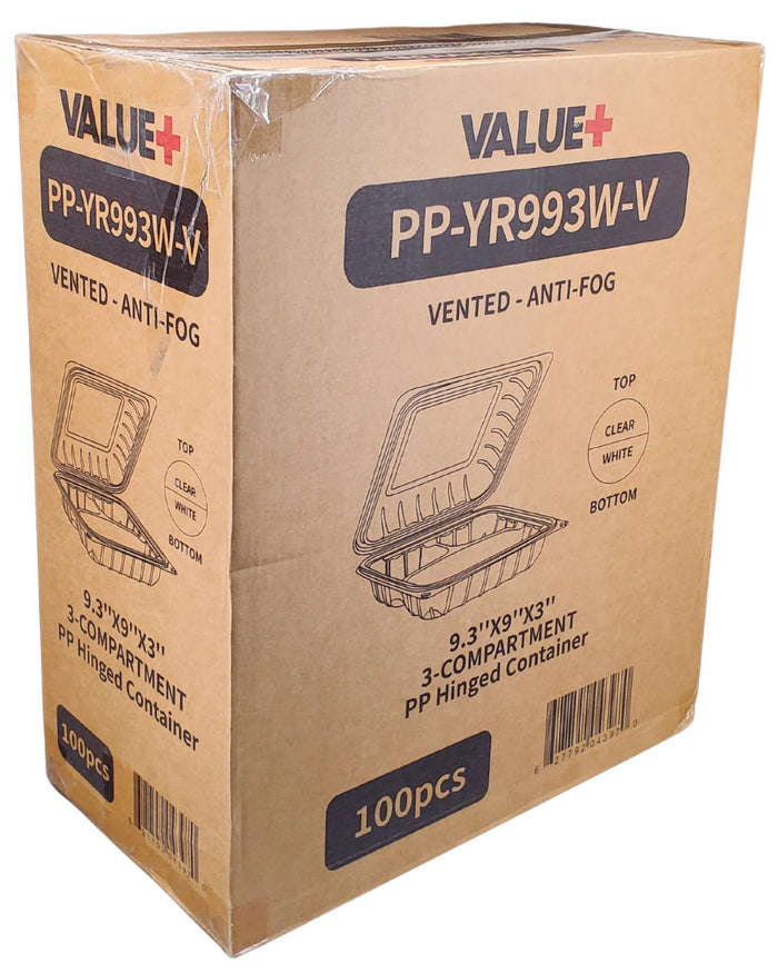 Value+ - YR993W-V - PP Hinged Cont. - 9.3x9x3
