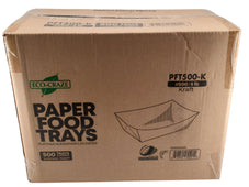 Eco-Craze PFT500-K #500 5 lb Kraft Paper Food Tray Eco-Craze PFT500-K #500 5 lb Kraft Paper Food Tray