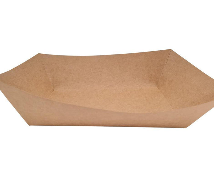Eco-Craze PFT500-K #500 5 lb Kraft Paper Food Tray