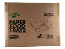 Eco-Craze PFT500-K #500 5 lb Kraft Paper Food Tray Eco-Craze PFT500-K #500 5 lb Kraft Paper Food Tray
