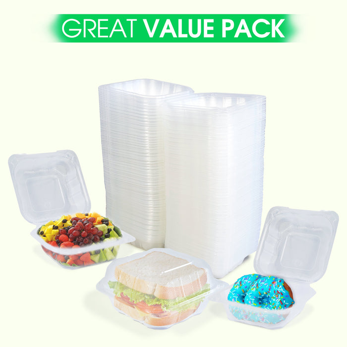 Eco-Craze MFPP Clamshell Container 9x9x2.6