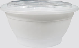 Value+ - 42oz Round Plastic Noodle Bowl - White - Combo Value+ - 42oz Round Plastic Noodle Bowl - White - Combo