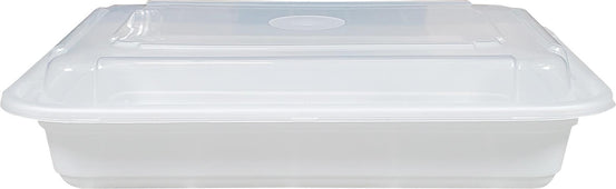 CLR - Pactiv - NC868 - Versa 28oz Rectangular White Combo CLR - Pactiv - NC868 - Versa 28oz Rectangular White Combo