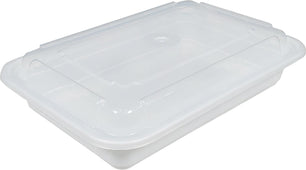 CLR - Pactiv - NC868 - Versa 28oz Rectangular White Combo CLR - Pactiv - NC868 - Versa 28oz Rectangular White Combo