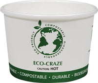 CLR - Eco-Craze - PLA - 8oz Soup Paper Cups CLR - Eco-Craze - PLA - 8oz Soup Paper Cups