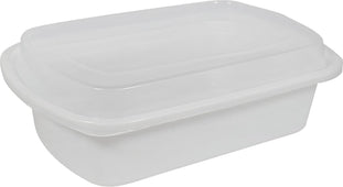 Rhino - Heavy 28Oz Rectangular Combo Container - White Rhino - Heavy 28Oz Rectangular Combo Container - White