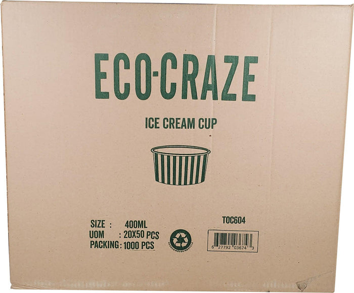 CLR - Eco-Craze - 400ml Ice Cream Paper Cups