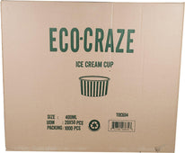 CLR - Eco Craze - 400ml Ice Cream Paper Cups CLR - Eco Craze - 400ml Ice Cream Paper Cups
