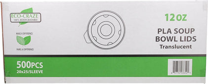 CLR - Eco-Craze - PLA 12-32oz Soup Paper Cup Lid CLR - Eco-Craze - PLA 12-32oz Soup Paper Cup Lid