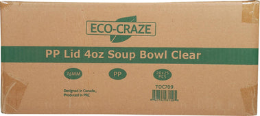 Eco-Craze - PP Lid 4oz Soup Bowl Clear Eco-Craze - PP Lid 4oz Soup Bowl Clear