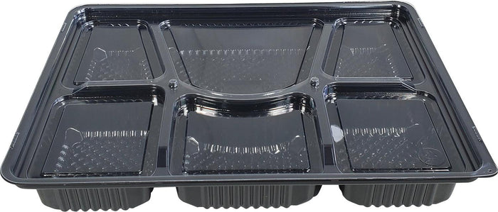 Vespa - 6 Comp Thali - White with Clear Lid - VEL-038/039