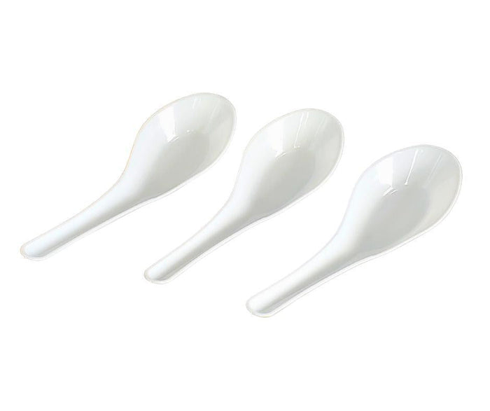 Value+ White Chinese Soup Spoon