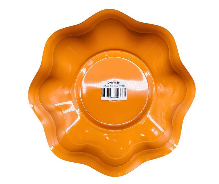 Melamine Flower Bowl - Orange - 13.9