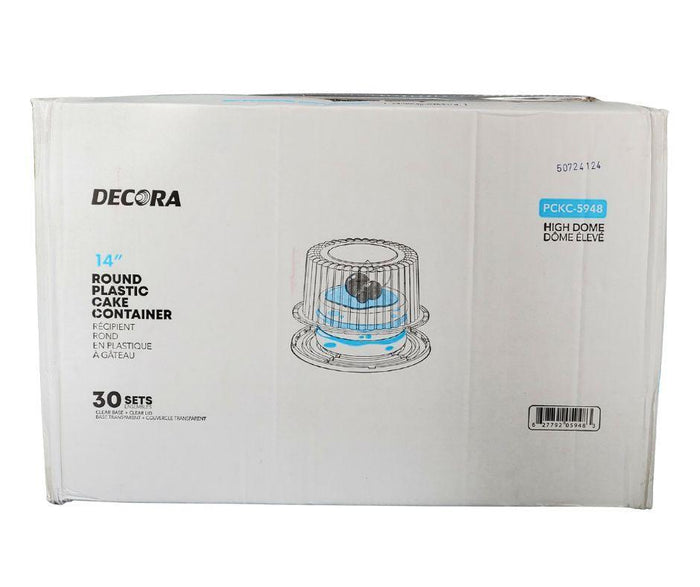 Decora - 14inch - Plastic Round Cake Box - Clear - Combo