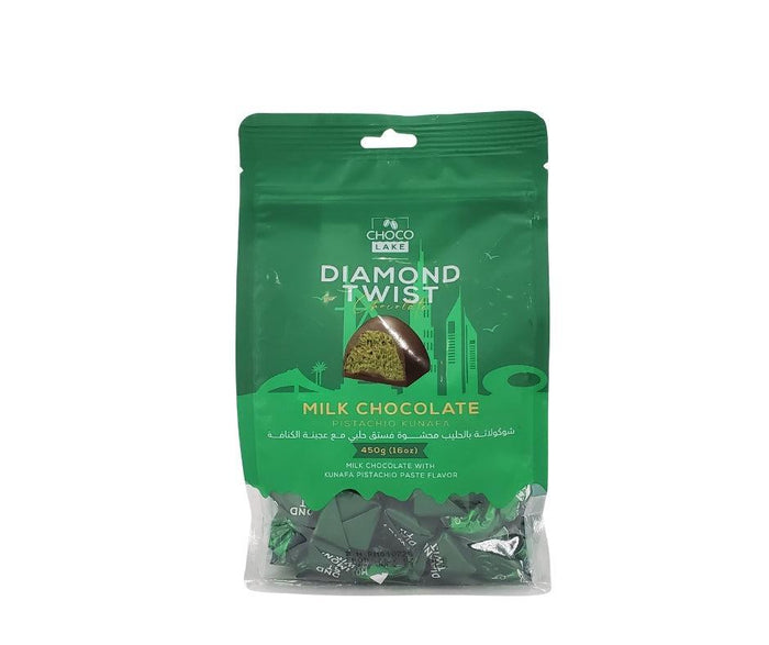 Chocolake - Diamond Twist Milk Chocolate - Pistachio Kunafa