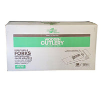 Eco-Craze - Wooden Fork - Individually Paper Wrapped Eco-Craze - Wooden Fork - Individually Paper Wrapped