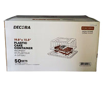 Decora - Plastic Cake Box Clear - Combo - 19.8''x15.2'' Decora - Plastic Cake Box Clear - Combo - 19.8''x15.2''