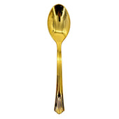 Plastic Soup Spoon - Gold - 18.9x3.9cm - SS58 Plastic Soup Spoon - Gold - 18.9x3.9cm - SS58
