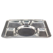 SS Meal Tray - 6 Compartment - Heavy SS Meal Tray - 6 Compartment - Heavy