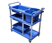 Multi Purpose Plastic Cart w/5 Bins - Blue - 771 Multi Purpose Plastic Cart w/5 Bins - Blue - 771