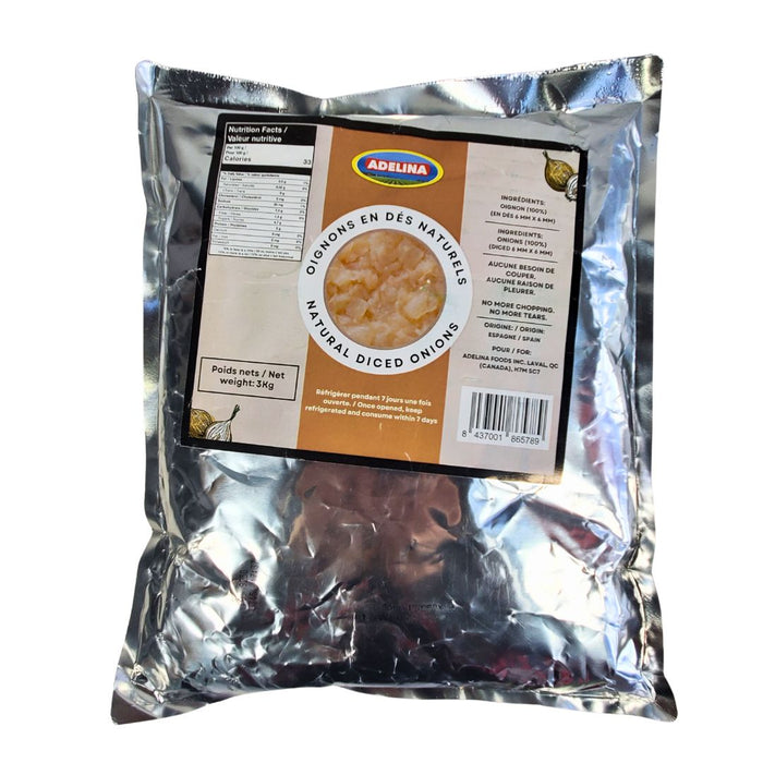 CLR - Adelina Natural - Cooked Onion - Diced 6x6 mm - 3kg