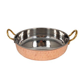Copper Fry pan SS Hammered No.4 with 2 Gold Handle, 18cm, 800ml Copper Fry pan SS Hammered No.4 with 2 Gold Handle, 18cm, 800ml