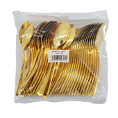 Plastic Spoon - Gold - 18.9cm - SS67 Plastic Spoon - Gold - 18.9cm - SS67