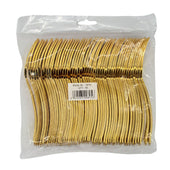Plastic Fork - Gold - 18.7x2.8cm - SF54 Plastic Fork - Gold - 18.7x2.8cm - SF54
