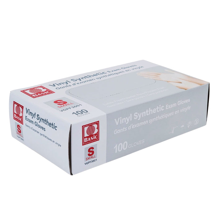 Basic - Vinyl Gloves Exam - Clear - Small - Powder Free