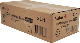 Value+ - S2 High Density - White Shopping Bags Value+ - S2 High Density - White Shopping Bags
