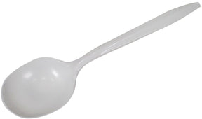 Value+ - Plastic Soup Spoons - White - Bulk - B1004