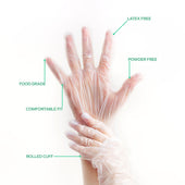 Rhino - VC4 - Clear Vinyl Gloves - Large - 400L