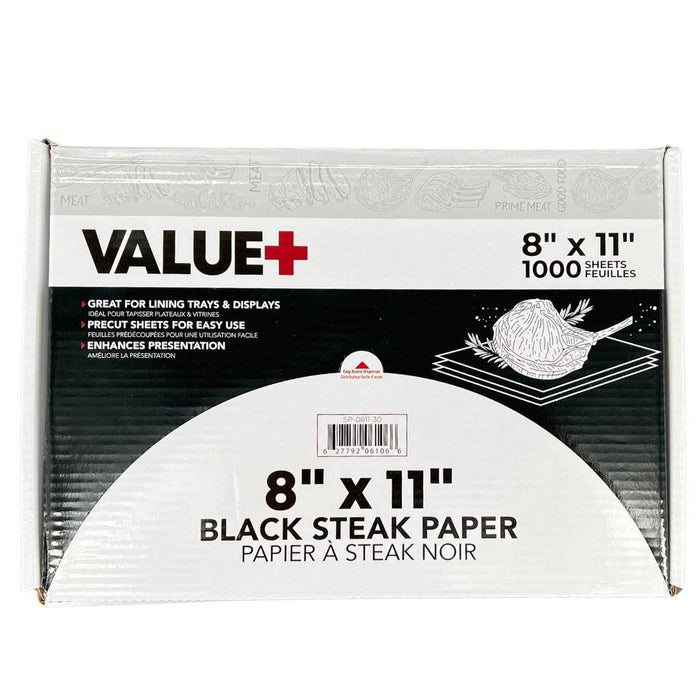 Value+ - Steak Paper - Black - 8