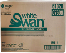 White Swan - Dinner Napkins - 2 Ply - 07600 White Swan - Dinner Napkins - 2 Ply - 07600