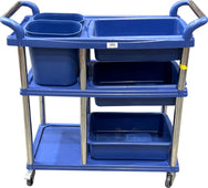Spartano - Restaurant Cart (80*45*92.5 cm) w/ 3 Trays + 2 Buckets - 4880 Spartano - Restaurant Cart (80*45*92.5 cm) w/ 3 Trays + 2 Buckets - 4880