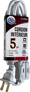 Indoor Extension Cord 6ft 3 Outlets