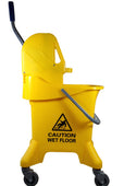 Spartano - HEAVY - 28L Mop Bucket W/ Down Press Wringer - Yellow - Spartano - HEAVY - 28L Mop Bucket W/ Down Press Wringer - Yellow -