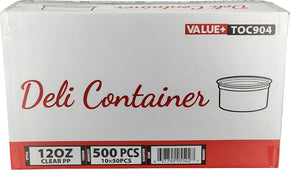 Value+ - 12oz Clear PP Deli Container Value+ - 12oz Clear PP Deli Container