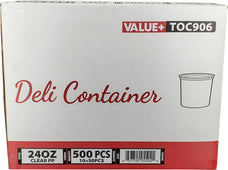Value+ - 24oz Clear PP Deli Container Value+ - 24oz Clear PP Deli Container