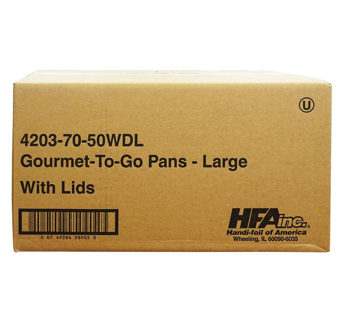 HFA - Gold Gourmet To Go Pans With Lids - Large