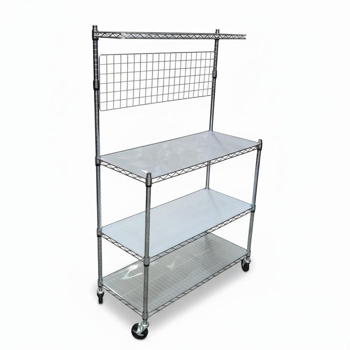 Chrome Wire Utility Cart - 18